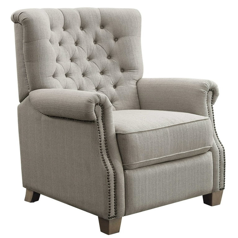 23 Better Homes & Garden Tufted Push Back Recliner, Gray Fabric Upholstery | Walmart (US)