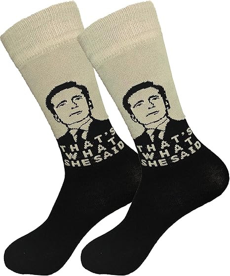 Balanced Co. That's What She Said Dress Socks Michael Scott Funny Socks Crazy Socks Casual Cotton... | Amazon (US)