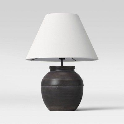 Large Ceramic Table Lamp Black (Includes LED Light Bulb) - Threshold&#8482; | Target