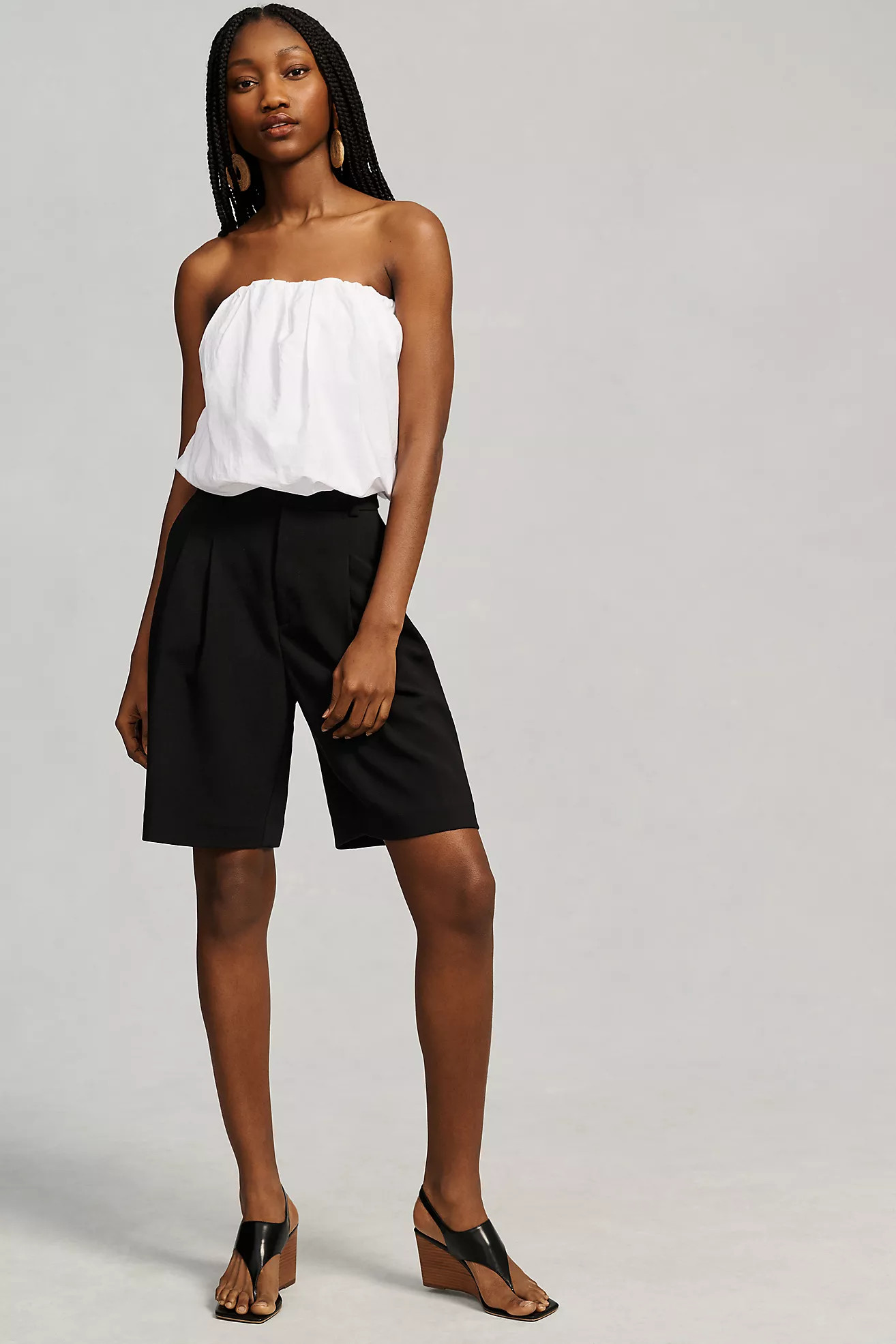 Maeve Strapless Poplin Bubble Top | Anthropologie (US)