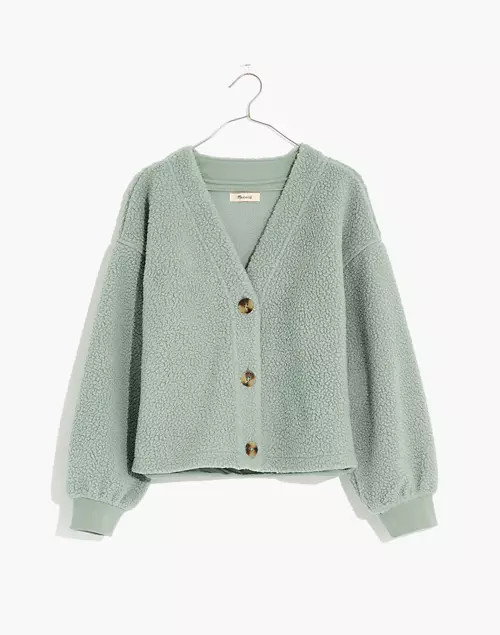 (Re)sourced Fleece Crop Cardigan | Madewell