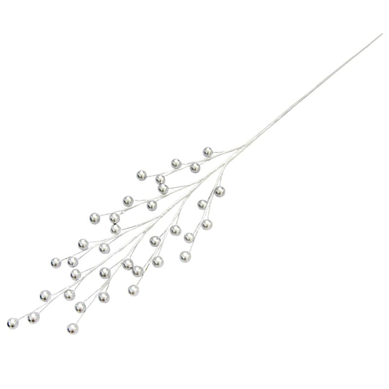 Set of 3 Silver Berry Sprays, 19" | At Home
