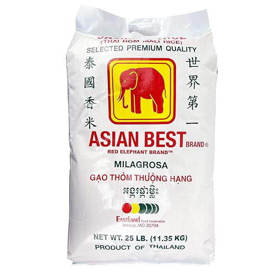 Asian Best Jasmine Rice, 25 Pound | Amazon (US)