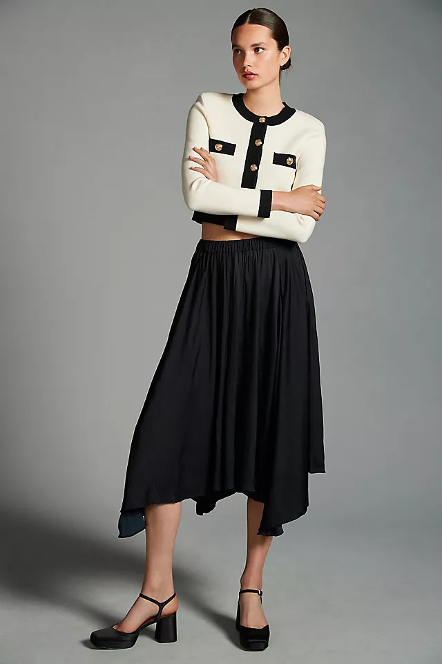 Sleek A-Line Midi Skirt | Anthropologie (US)