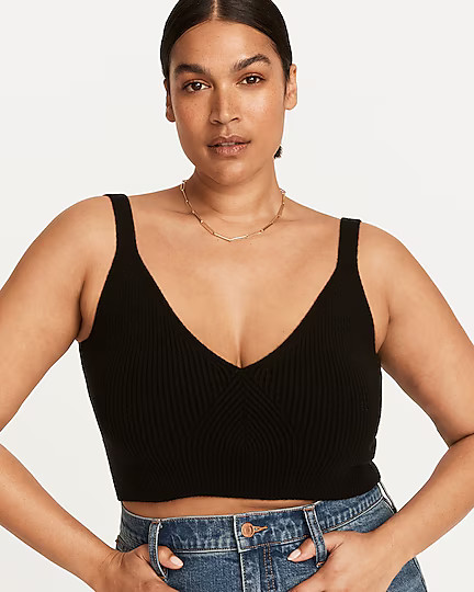 Cashmere cropped sweater-tank | J. Crew US
