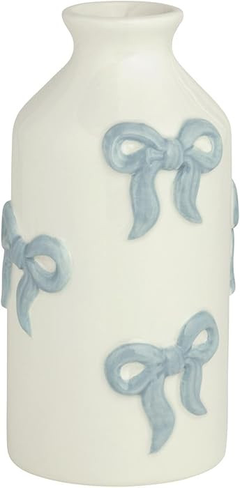 Mud Pie Large Ceramic Bow Bud Vase | Amazon (US)