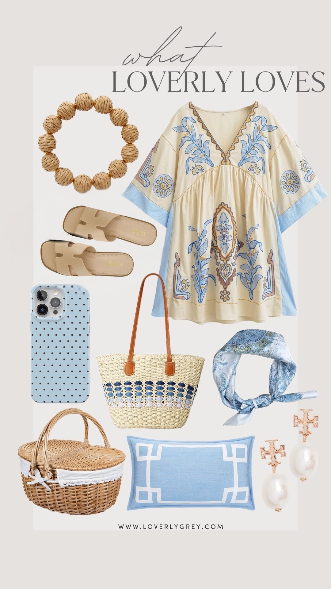 Coastal-inspired favorites for summer 🌊 Blue and white accents, woven textures, and effortless pieces that bring vacation vibes home.

Loverly grey, coastal decor, blue and white decor, woven basket, straw tote, embroidered dress, resort style, beach house decor, summer style, vacation outfit, coastal home, blue scarf, wicker accents

#LTKHome #LTKTravel #LTKSeasonal