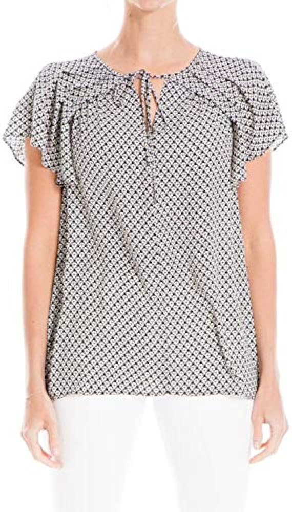 Women's Flutter Sleeve Crepe Woven Top | Amazon (US)