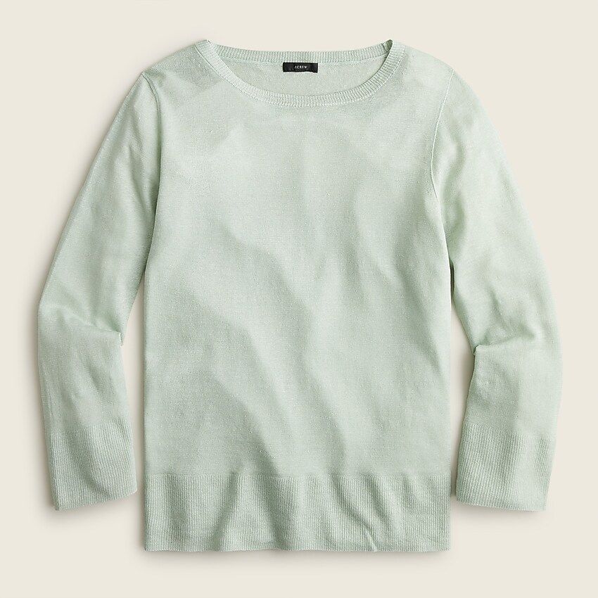 Relaxed-fit linen crewneck sweater | J.Crew US