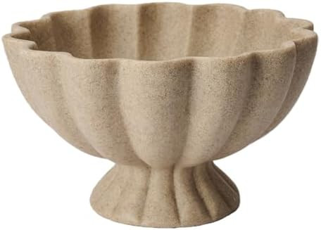 KEWOOL Pedestal Decorative Bowl Home Decor - Morden Handicraft Decorative Fruit Bowl for Kitchen ... | Amazon (US)
