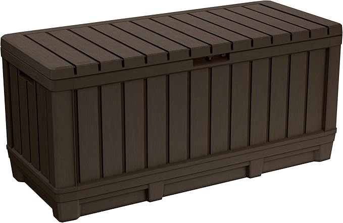 Keter Kentwood 90 Gallon Resin Deck Box-Organization and Storage for Patio Furniture Outdoor Cush... | Amazon (US)