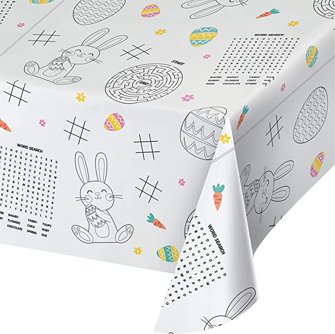 Trendware Kids Easter Activity Paper Tablecloth, 3 ct | Amazon (US)