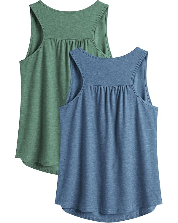 PINSPARK Workout Tank Tops for Women Racerback Loose Fit Yoga Top Sleeveless Gym Shirt Running At... | Amazon (US)