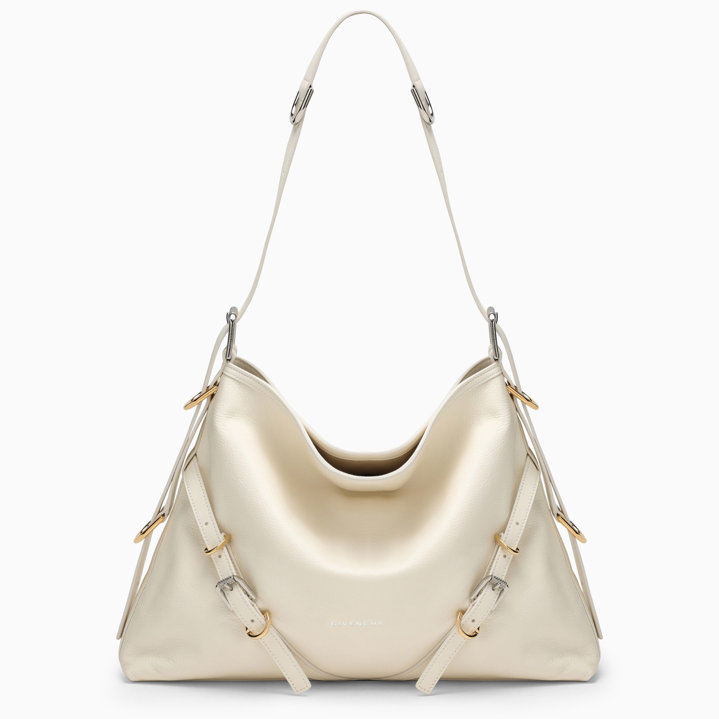 Medium Voyou bag in ivory leather | The Double F