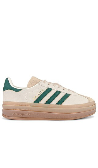 Gazelle Bold Sneaker in Cream White, Collegiate Green, & Magic Beige | Revolve Clothing (Global)