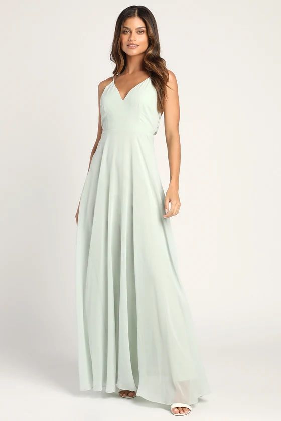 Straight to My Heart Mint Tie-Back Sleeveless Maxi Dress | Lulus (US)