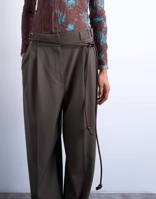 Topshop cord style belt in chocolate | ASOS (Global)