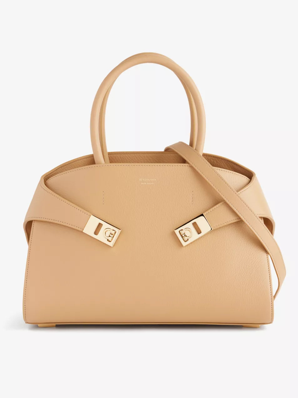 Hug leather top-handle bag | Selfridges