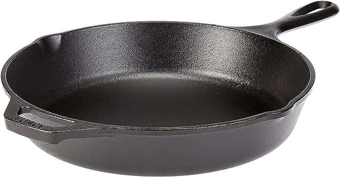 Lodge 13-1/4 Inch Cast Iron Pre-Seasoned Skillet – Signature Teardrop Handle - Use in the Oven,... | Amazon (US)