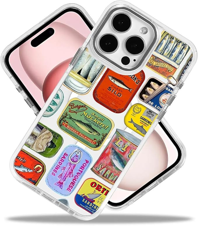 Case for iPhone 14 Pro Max,Compatible with MagSafe,Vintage Fish Label for Women Girls Slim Cute H... | Amazon (US)
