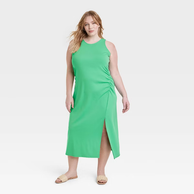 Women's Sleeveless Ruched Ponte Dress - A New Day™ | Target