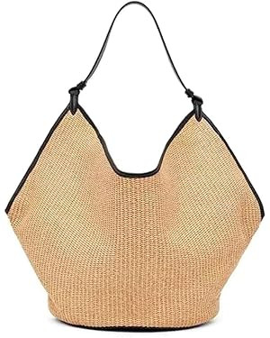 Straw Bag for Women,Trendy Handbag Purse Summer Beach Shoulder with Top-Handle,for Ladies Vacatio... | Amazon (US)