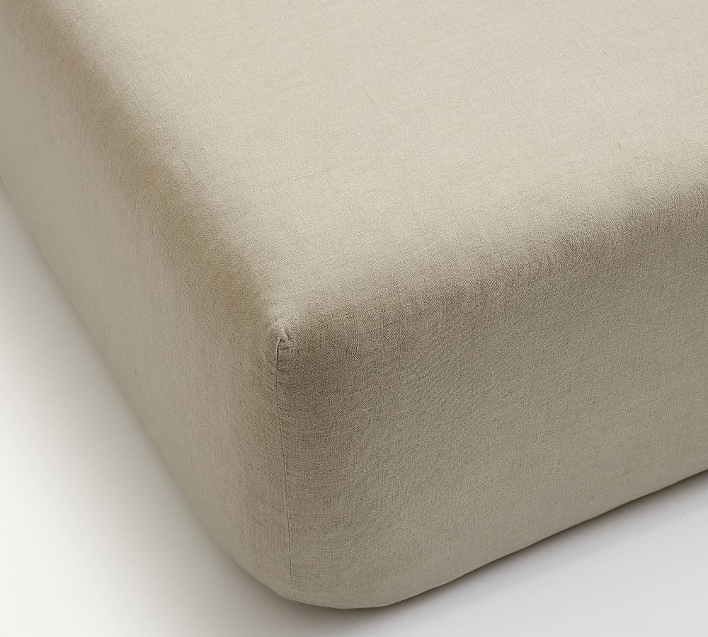 Belgian Flax Linen Fitted Sheet | Pottery Barn (US)
