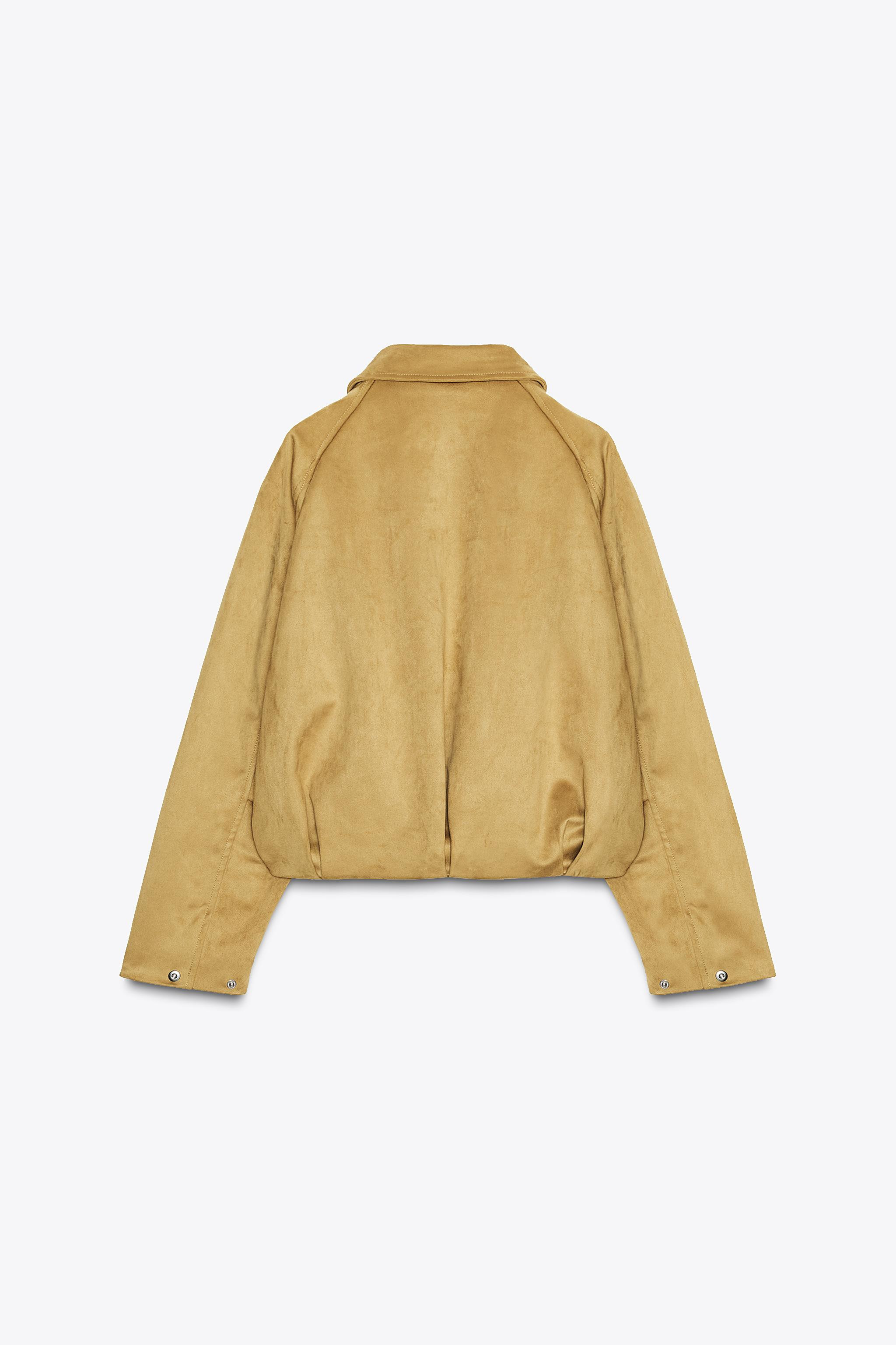 FAUX SUEDE BOMBER JACKET | Zara US