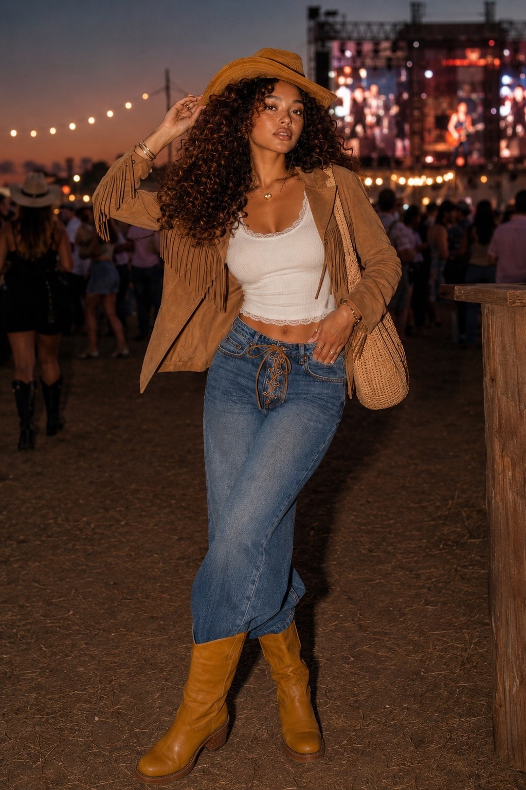 I'm convinced you can never go wrong with a classic country concert outfit. 🤠 I always reach for good denim, a lace cami, cowboy boots, and a fringe jacket because they're pieces I'll wear long after concert season is over.

Everything is linked here, and if you're grabbing anything, don't miss the sale. Jeans are 25–50% off, almost everything else is 20% off, and code DENIMAF stacks for an extra 15% off through August 10. 🤎

#LTKootd #LTKdayinmylife #LTKstorytime