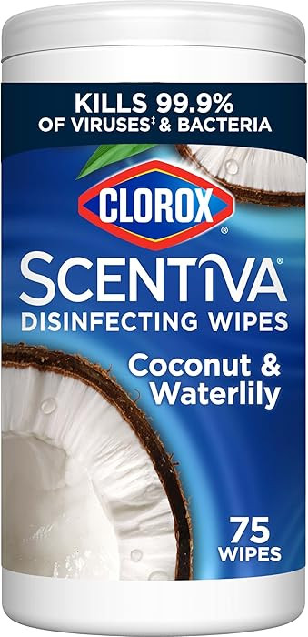 CLOROX Scentiva Disinfecting Wipes, Coconut and Waterlily, 75 Count (Package May Vary) | Amazon (US)