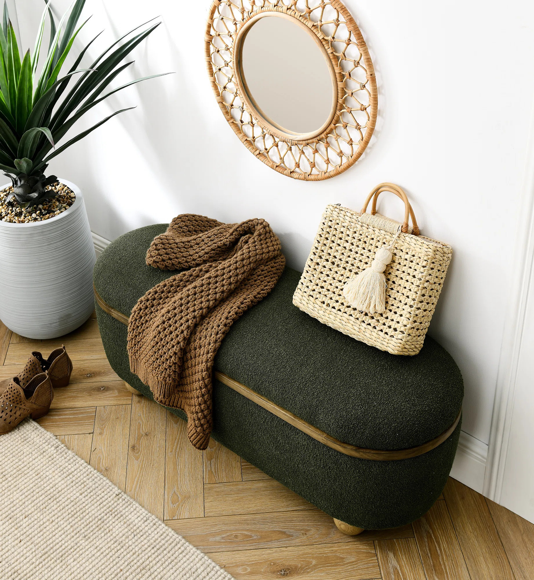 Latitude Run® Storage Ottoman Bench, Upholstered End of Bed Ottoman Bench with Storage | Wayfair | Wayfair North America