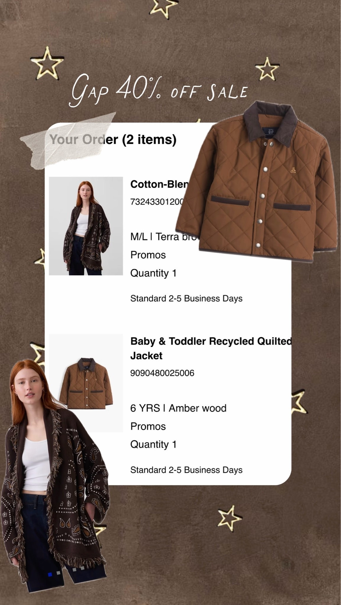 Gap’s having a 40% off sale!! Grabbed the two items I had in my cart 🤎🤎 so excited for this bandana shawl sweater! It’s so so cute. Ollie also needed a new lightweight jacket for fall!