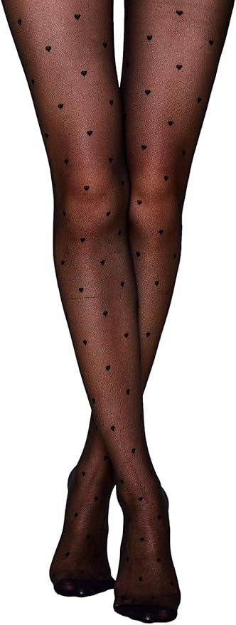 MakeMeChic Women's Heart Sheer Mesh High Waist Tight | Amazon (US)