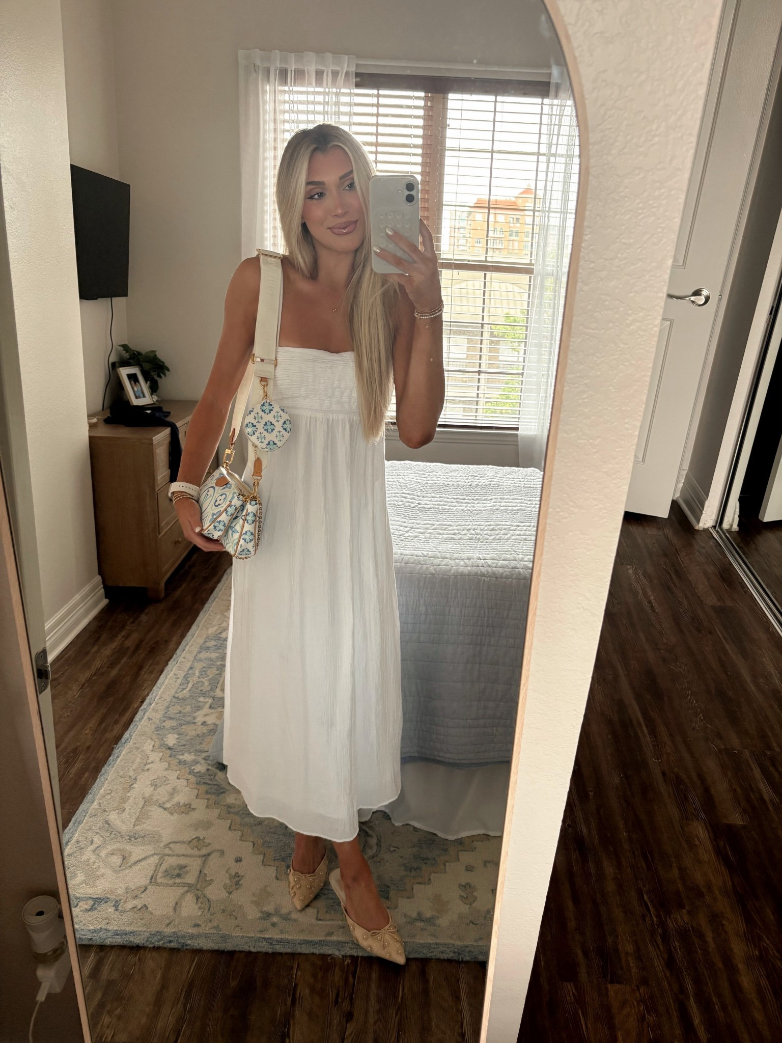 Sunday outfit of the day! Love these floral rattan mules 🫶🏼 They are my favorite & I always wear them in the office. Sharing similar sundresses- mine is from Abercrombie a few seasons ago! 

#LTKStyleTip #LTKItBag #LTKShoeCrush