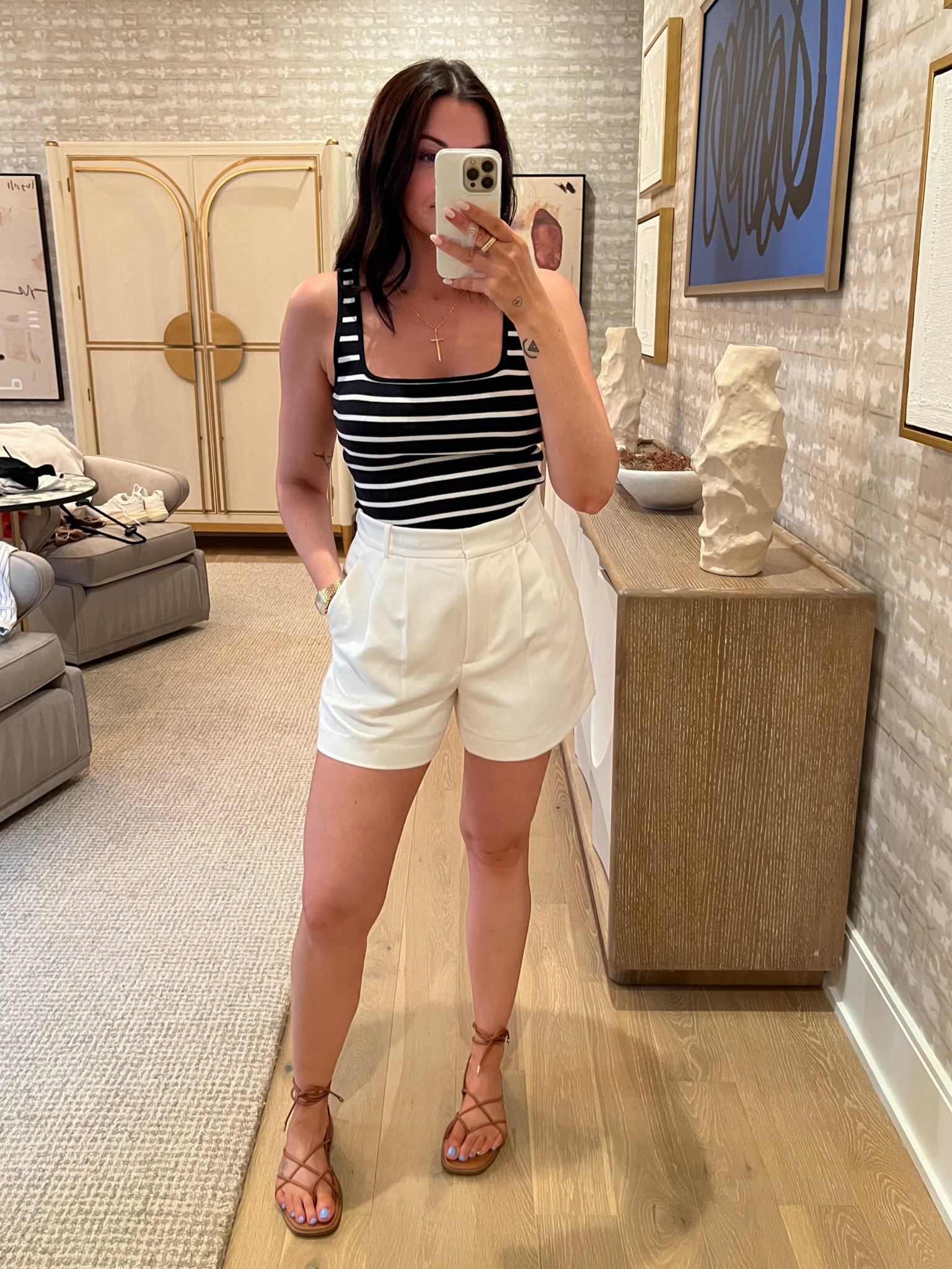 Sloane tailored short (28) and striped tank (S) both 15% off with AFTIA 

#LTKStyleTip #LTKParties #LTKSaleAlert