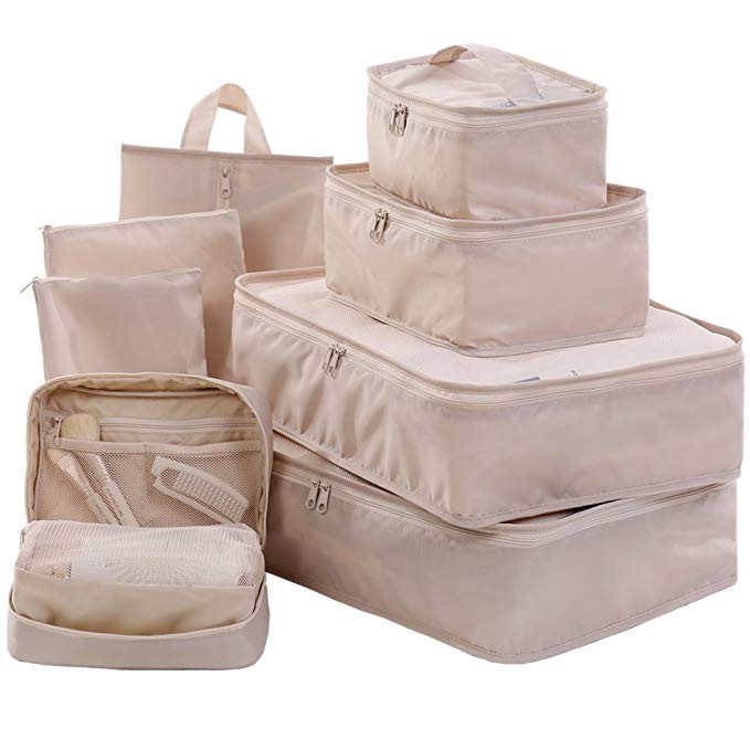 Travel Packing Cubes Set Toiletry Kits Bonus Shoe Bag JJ POWER Luggage Organizers | Amazon (US)