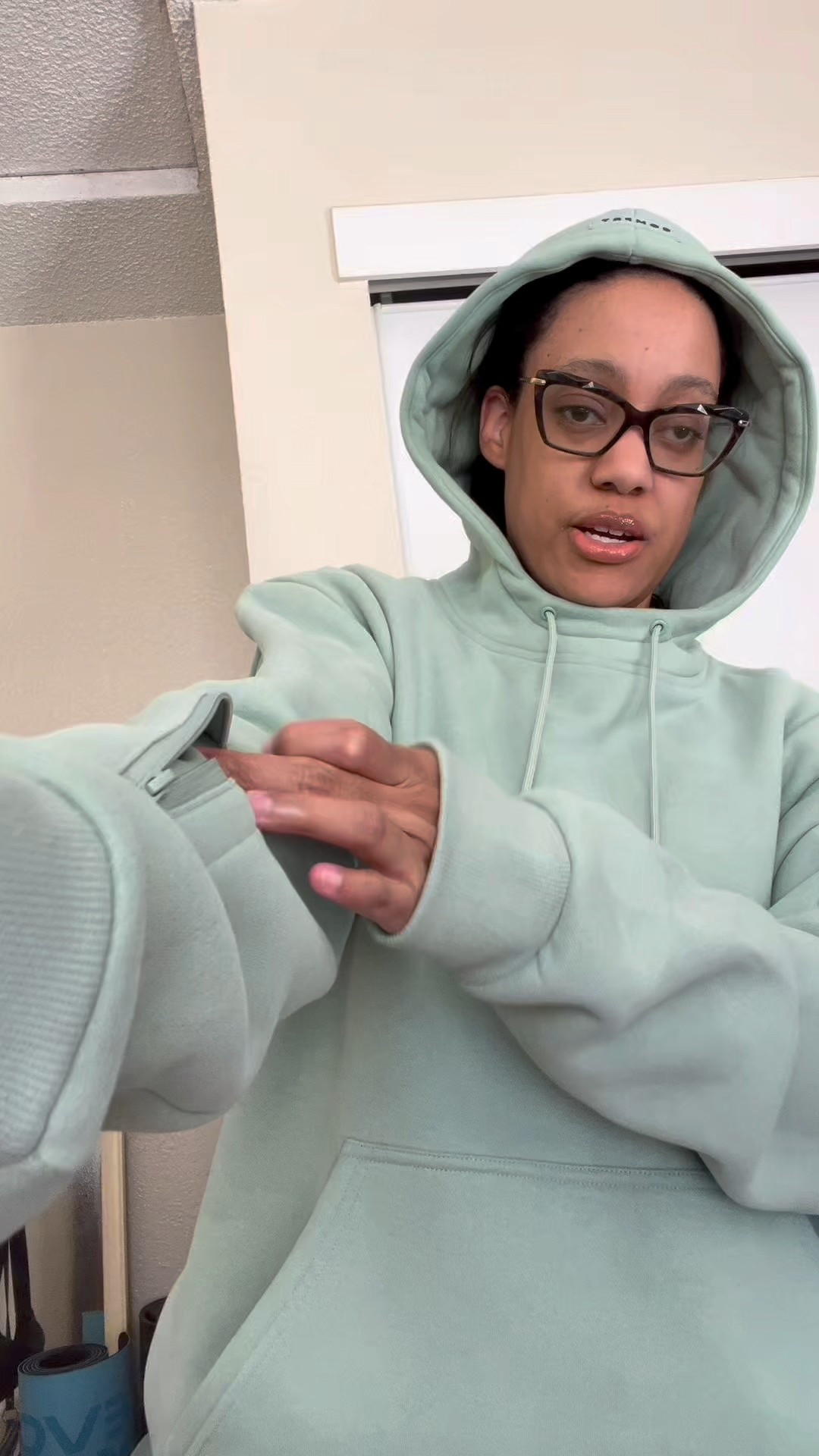 The best airplane Mode Travel hoodie and I’m wearing size medium in hoodie.  Aloe is that girl it’s just beautiful color. 

#LTKStyleTip #LTKActive #LTKSaleAlert