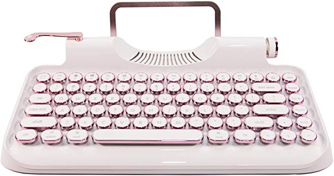 ZYQM Retro Typewriter Mechanical Wireless &Wired Keyboard with Tablet Stand, Bluetooth Connection... | Amazon (US)