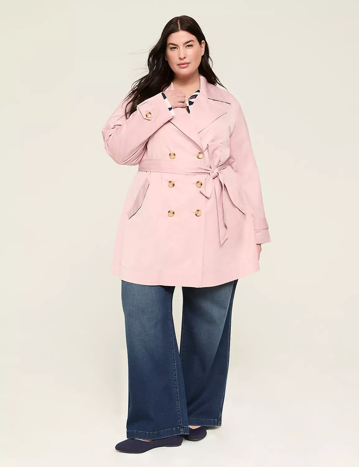 Pink Lightweight Trench Coat | Lane Bryant (US)