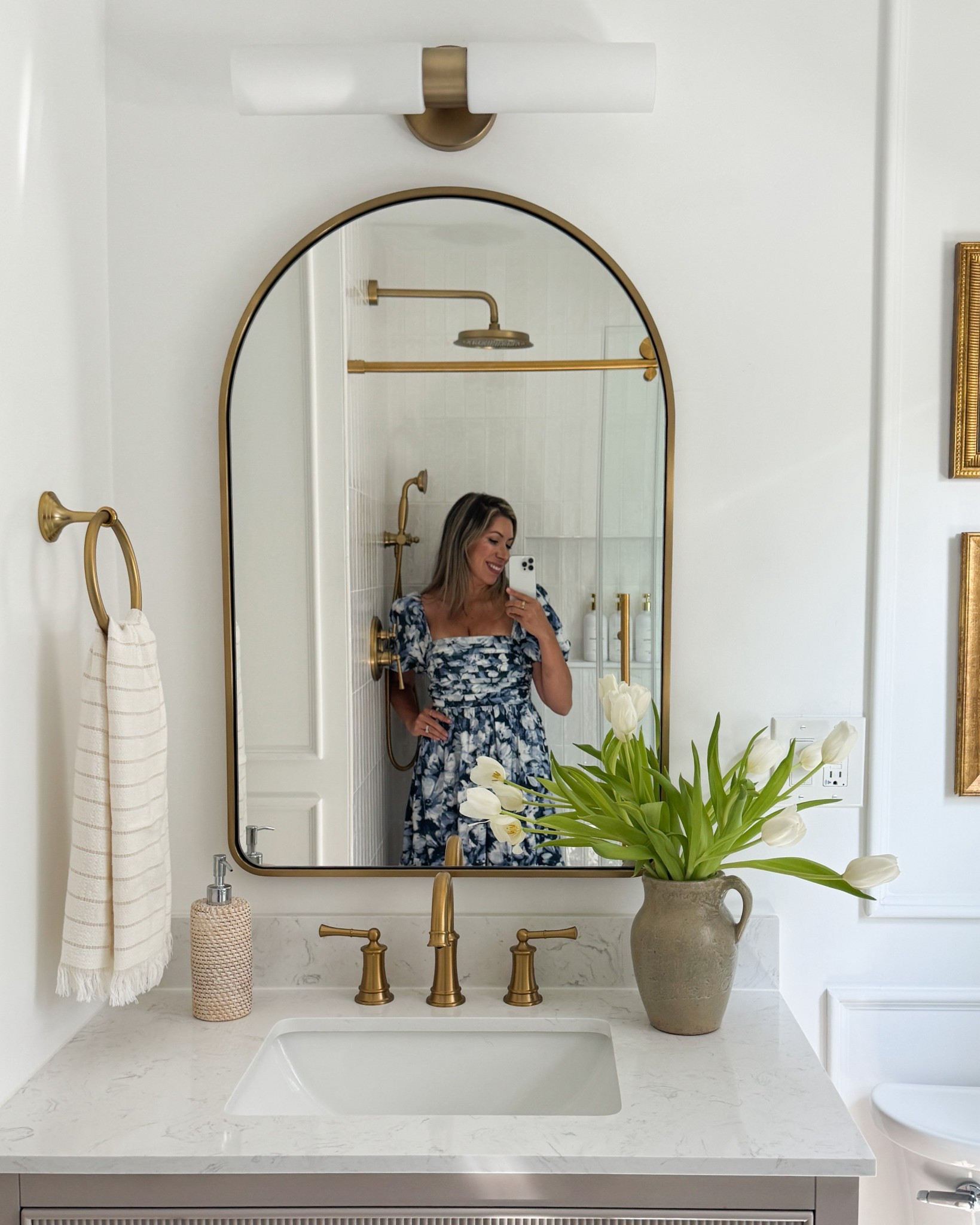 I’m always tweaking little details to make it feel like a mini spa. This vase has been on rotation, and I’m loving how the tulips brighten up the vanity!🌿

#LTKStyleTip #LTKHome #LTKFindsUnder50