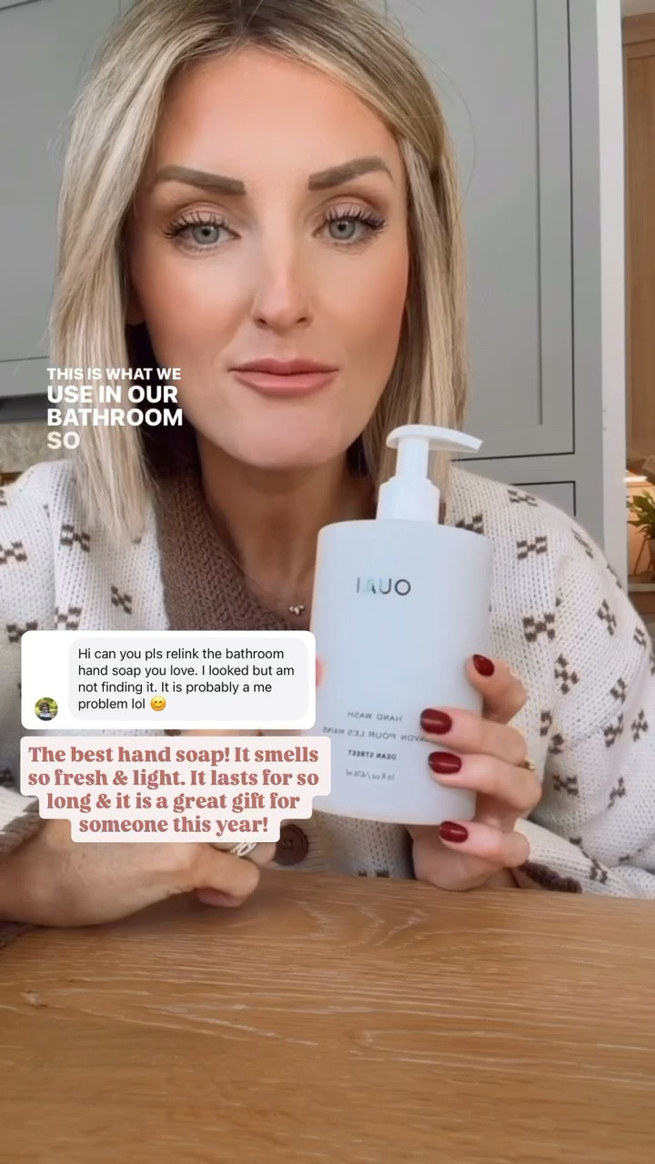 We love this hand soap! This is what we use currently in our bathroom! It smells really good, and this would be a great hostess gift! 

Loverly Grey, Shopbop, hostess gifts, soap, hand wash, gift ideas, ouai 

#LTKGiftGuide #LTKHome