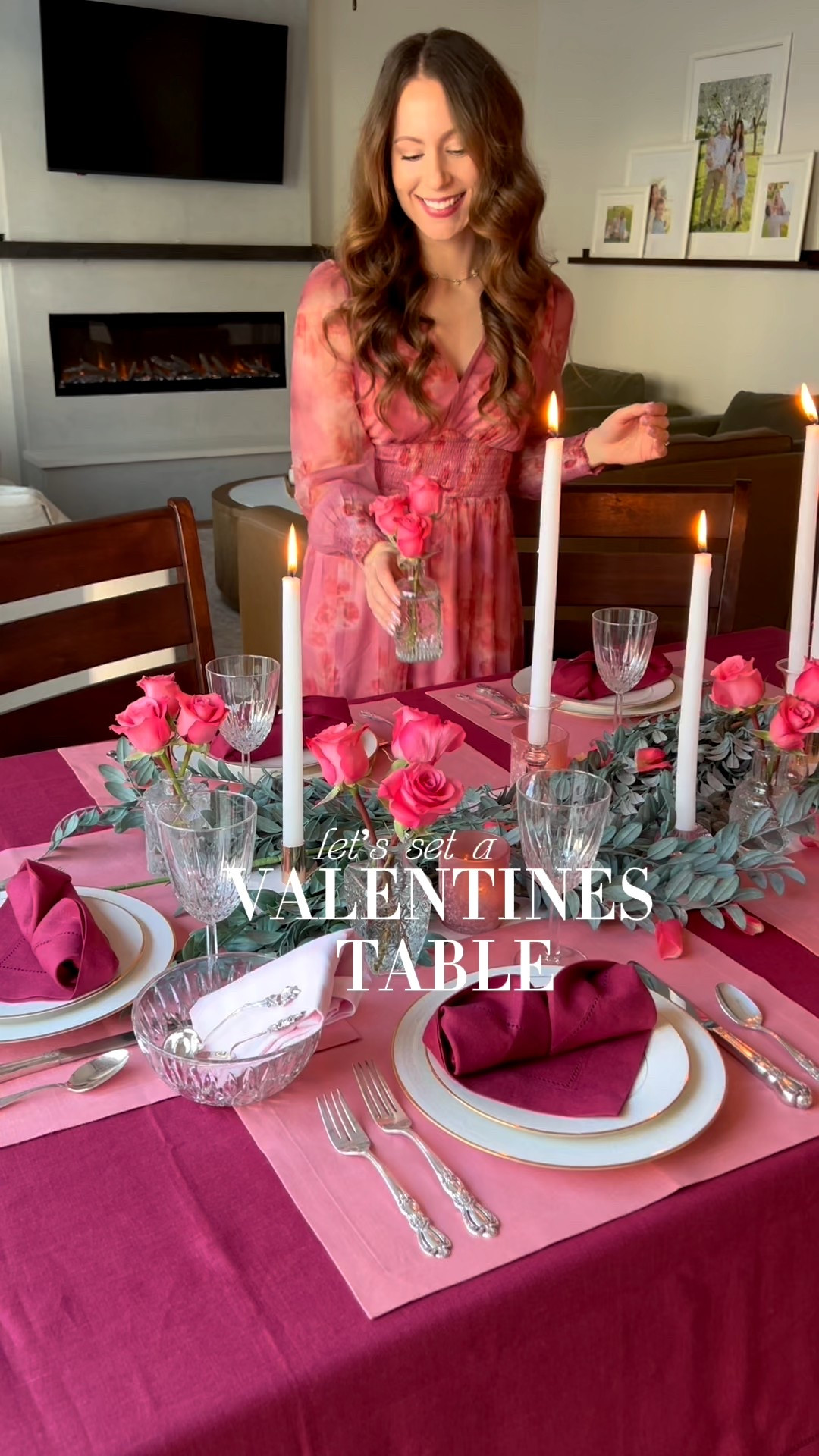 Valentines Table 2026! 😍 I’m so in love with how this turned out ❤️ our family tradition is dinner and a dance at home and it’s one of my favorite nights of the year. These linens have upgraded our table so much! Can’t wait to use them year after year ❤️

#LTKSeasonal #LTKValentine #LTKHome