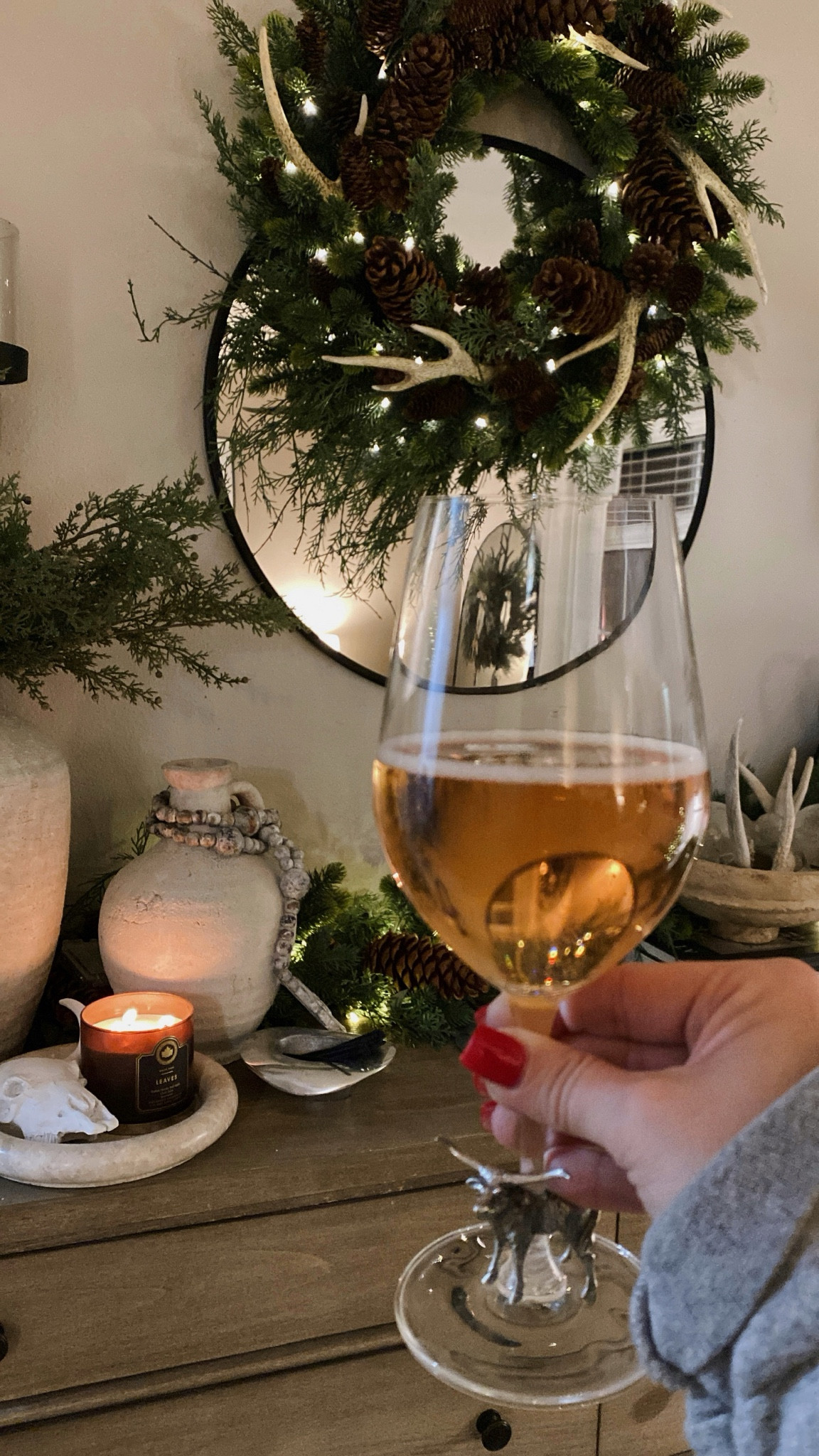 Loving this rustic garland and wreath from Pottery Barn ✨🤍 Vase with greenery is Hobby Lobby, all other non-linked items are HomeGoods or vintage. 

Master bedroom, dresser styling, modern rustic home, rustic luxury decor, Pottery Barn, Target home, neutral home, Christmas, holiday home styling

#LTKHoliday #LTKHome #LTKSeasonal