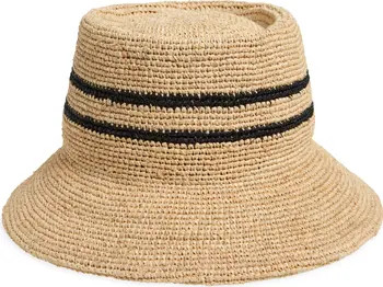 Ellee Straw Packable Bucket Hat | Nordstrom