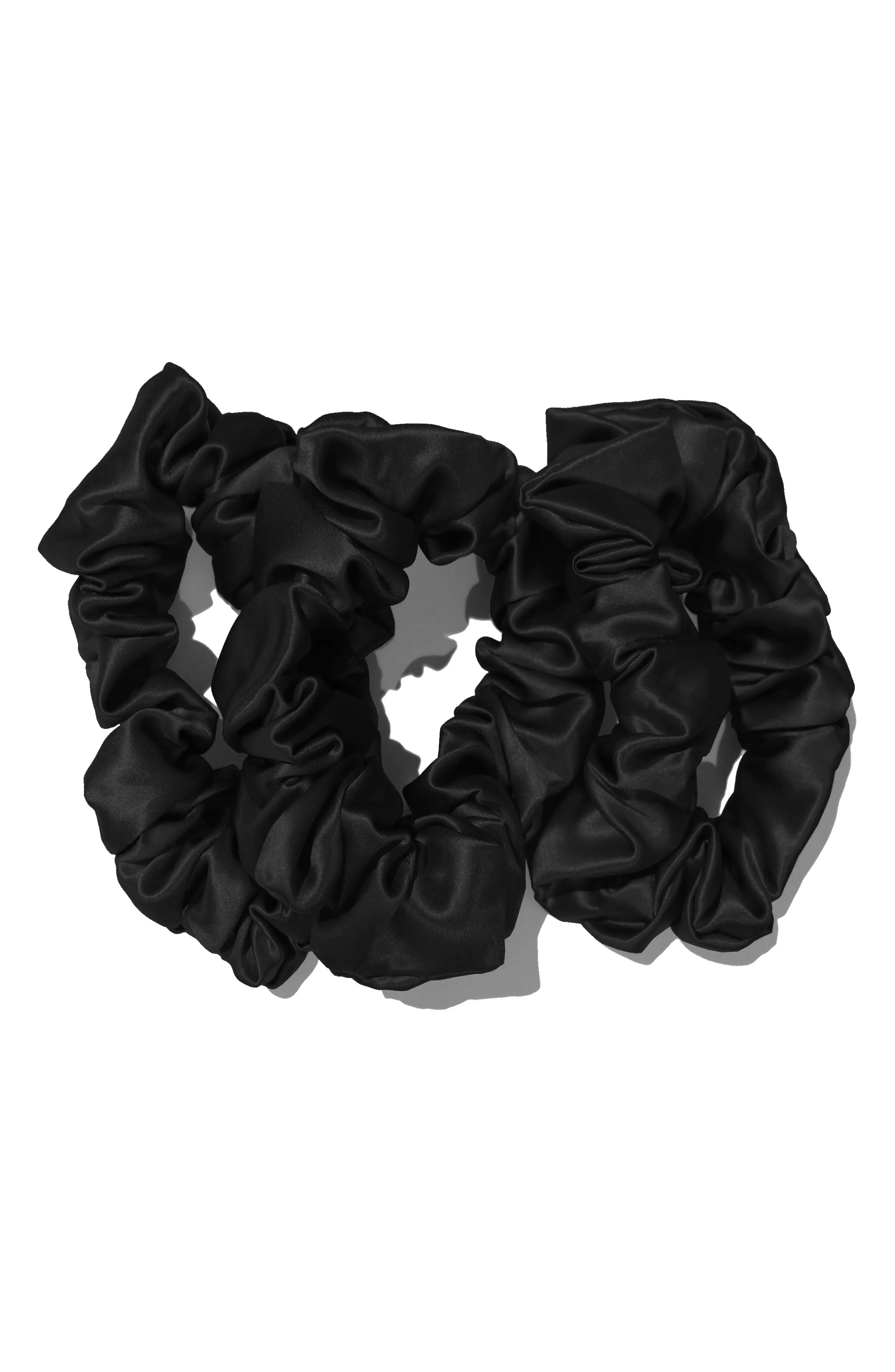 Slip Pure Silk 3-Pack Hair Ties, Size One Size - Black | Nordstrom