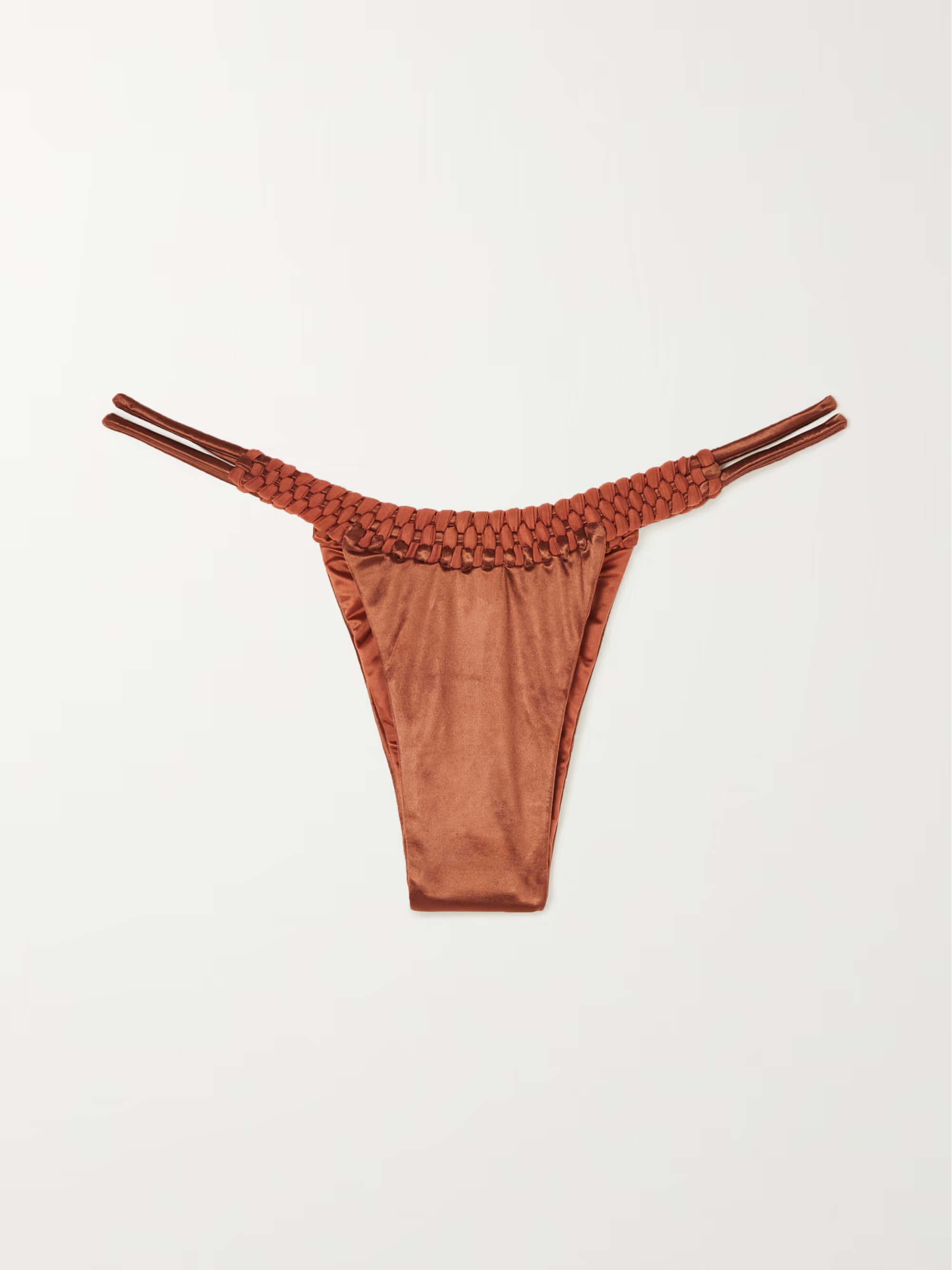Wavelink braided stretch-satin bikini bottoms | NET-A-PORTER (US)