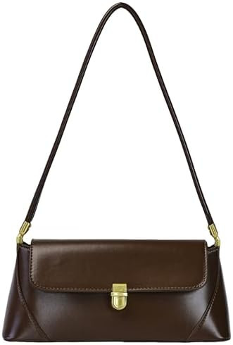 Shoulder Bag for Women Vintage Purse Leather Handbags Small Tote Bags with Buckle Closure | Amazon (US)