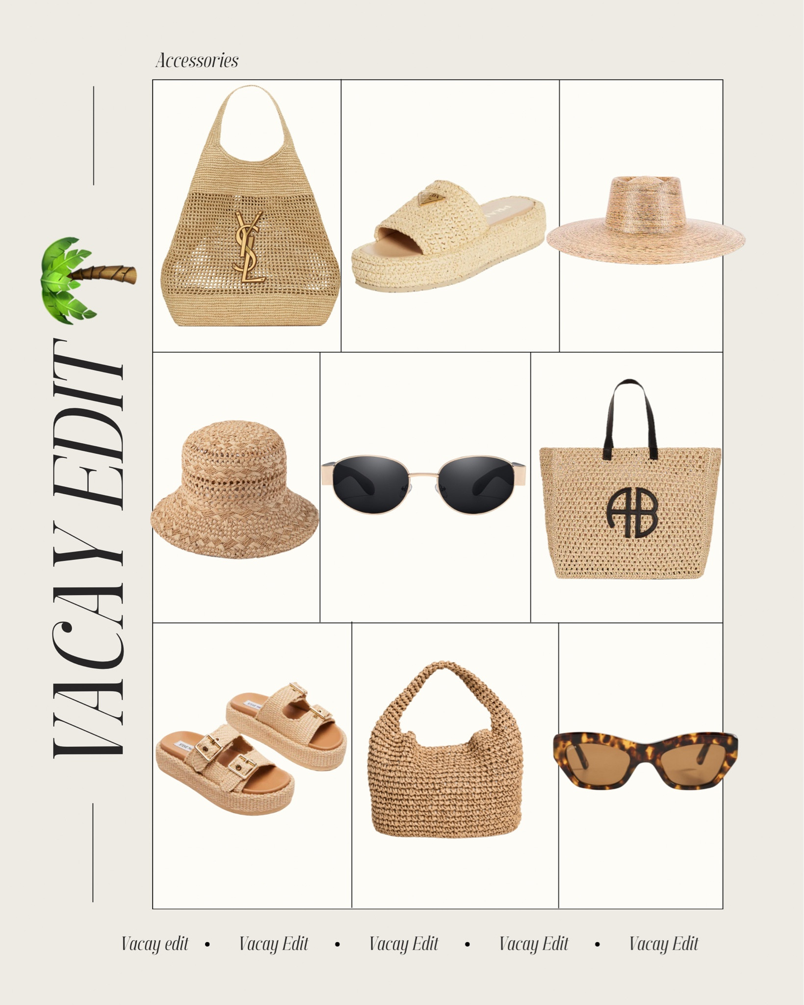 Vacation accessories I am loving. 

Vacation edit // resort wear// straw bags// resort style inspo 

#LTKSpringSale #LTKstyletip #LTKfindsunder100