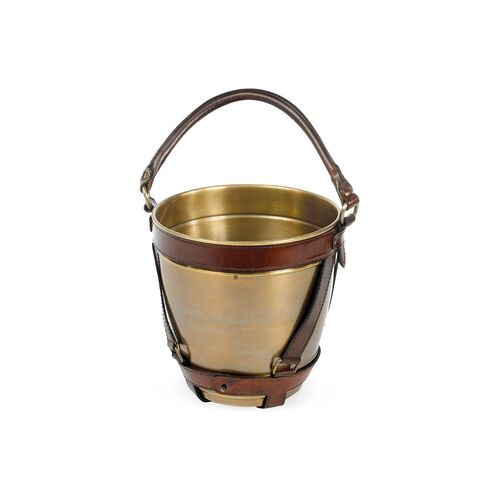 Leather Strap Champagne Bucket - Beige | One Kings Lane