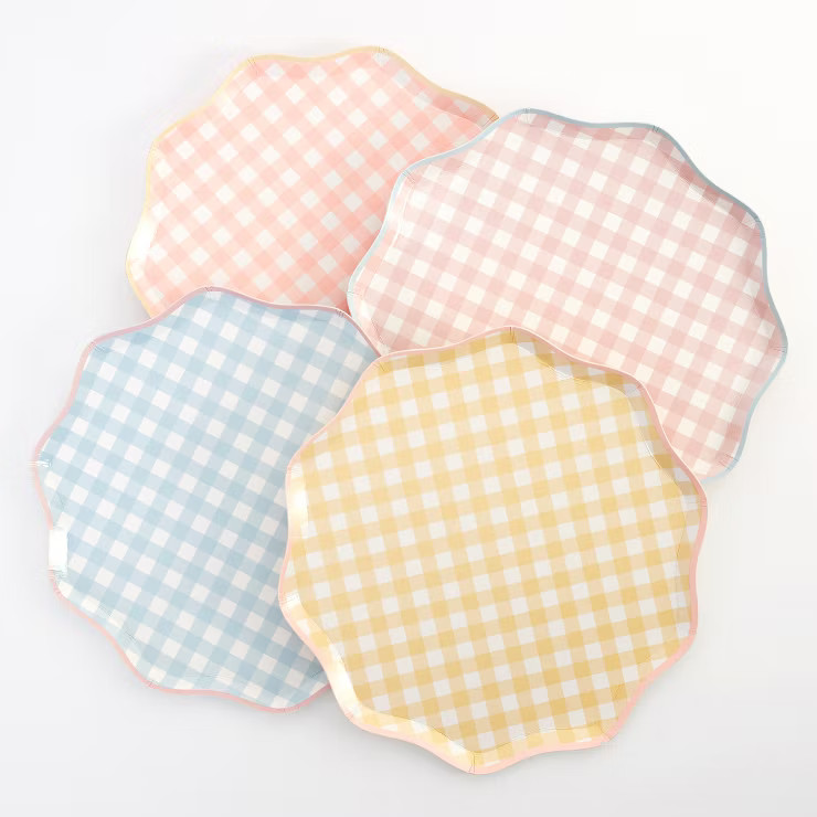 Meri Meri Gingham Dinner Plates (Pack of 12) | Target